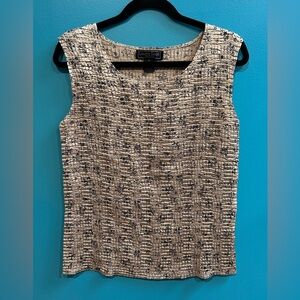 Vintage Laura Scott Textured Top in Gold and Black 90s Cottagecore